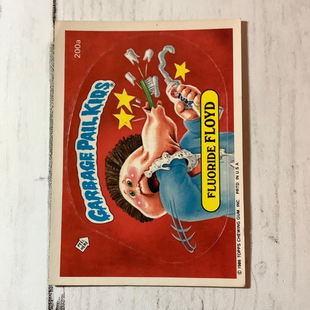 1986 Topps Garbage Pail Kids Fluoride Floyd 200a